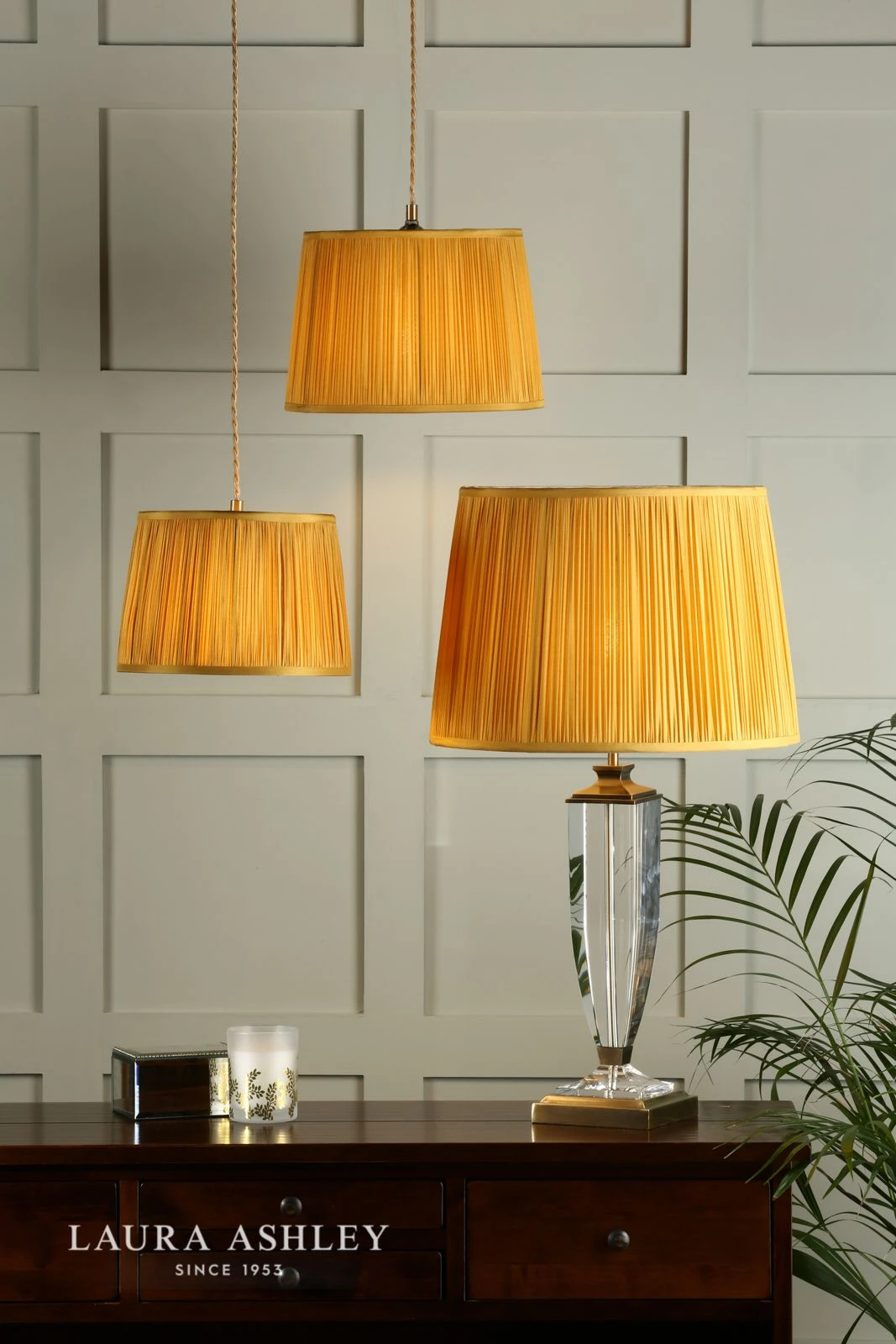 Laura Ashley Hemsley Silk Shade Yellow Ochre 25.5cm/10 Inch - Image 6