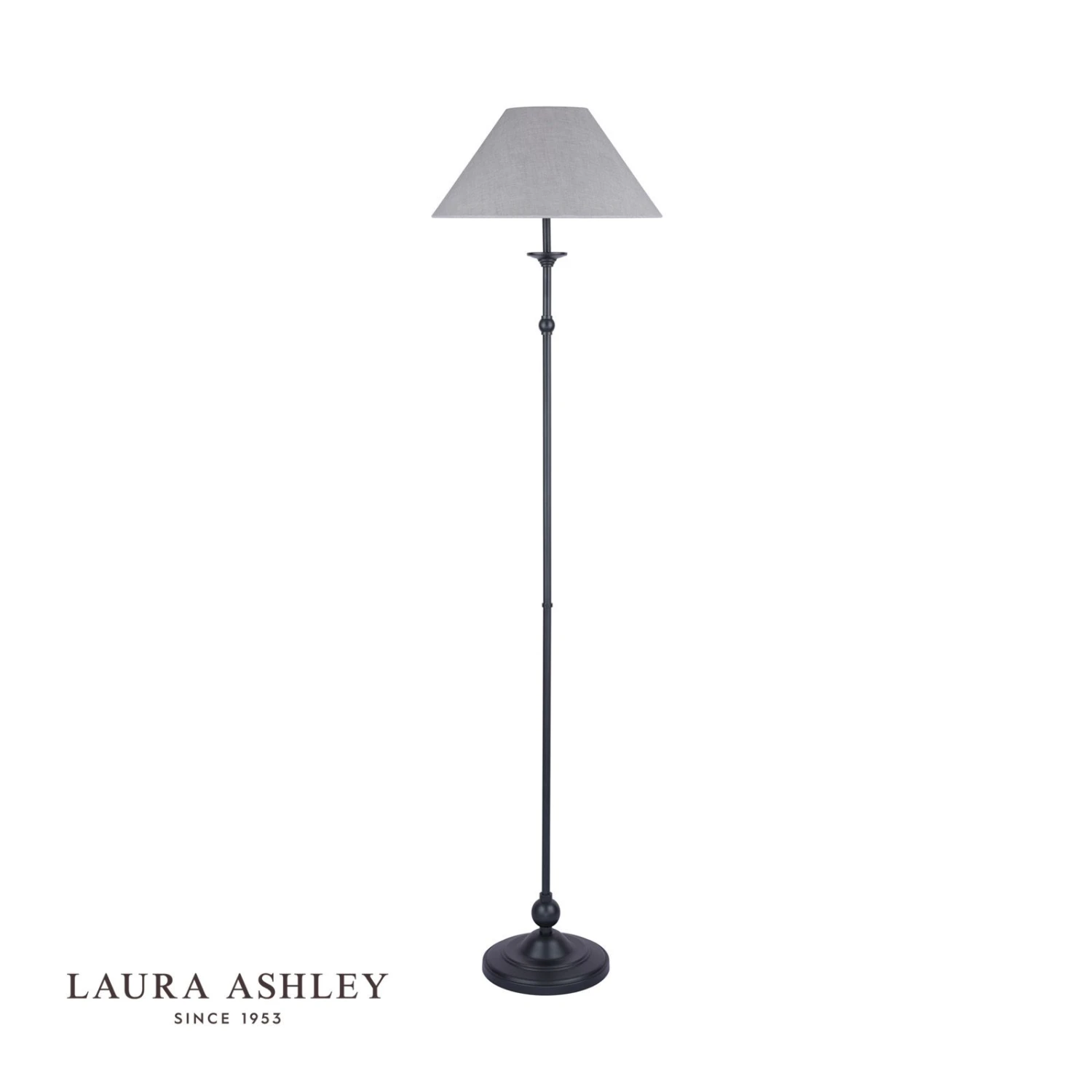 Laura Ashley Ludchurch Floor Lamp Industrial Black With Shade - Image 2