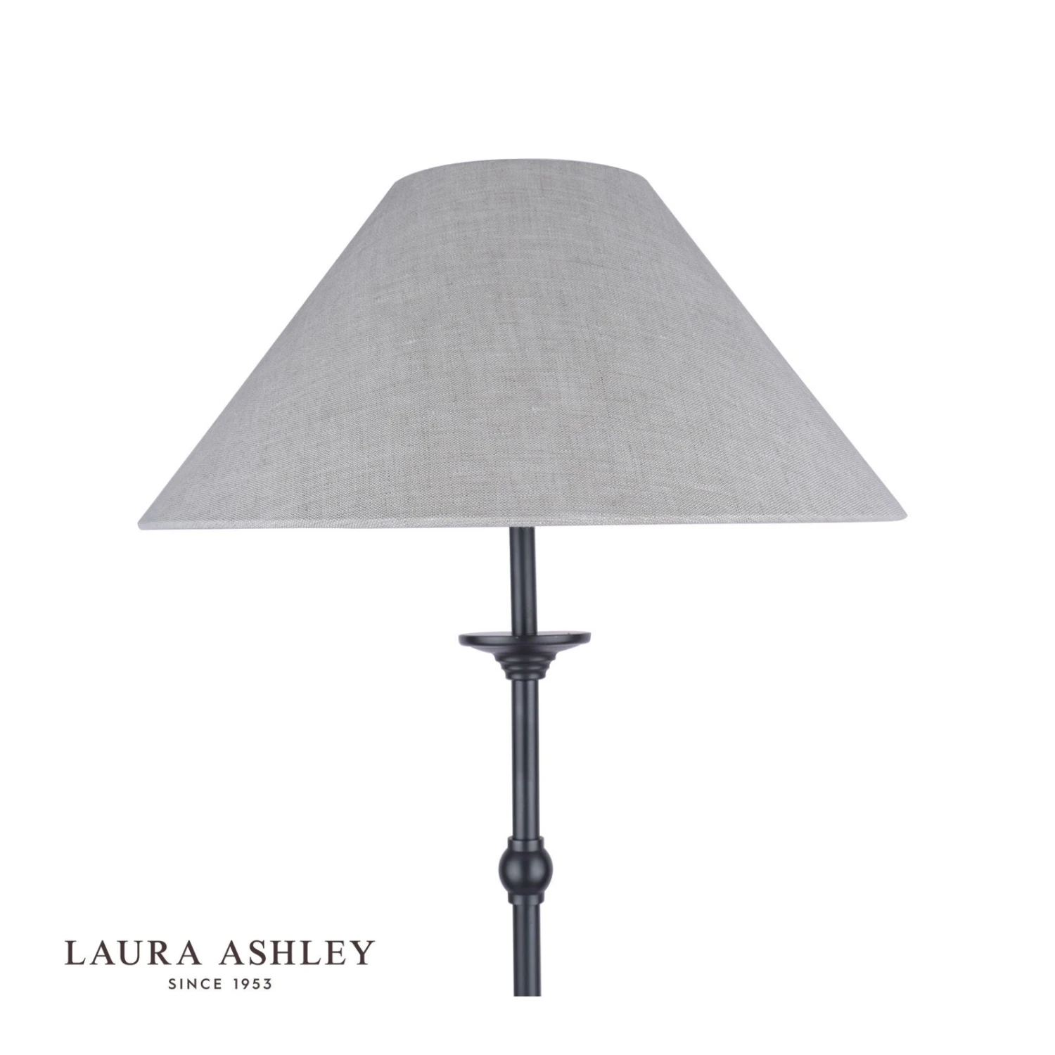 Laura Ashley Ludchurch Floor Lamp Industrial Black With Shade - Image 3