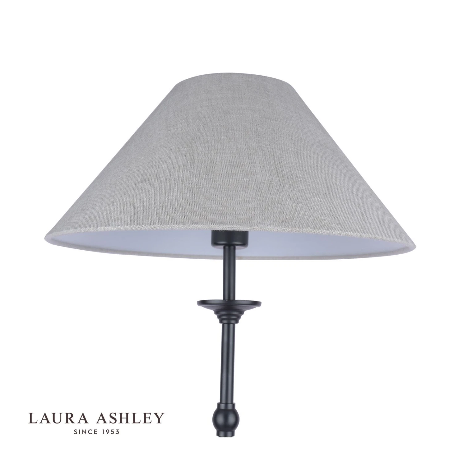 Laura Ashley Ludchurch Floor Lamp Industrial Black With Shade - Image 4