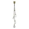 Lashira 5 Light Cluster Pendant Polished Brass & Glass