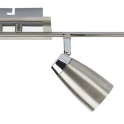 Loft 4 Light Bar Spotlight Satin & Polished Chrome