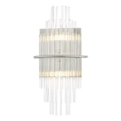 Lukas 2 Light Wall Light Polished Chrome Glass