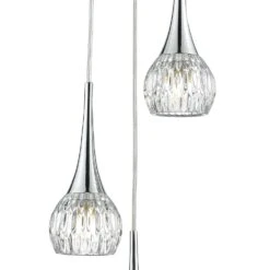 Lyall 3 Light Pendant Polished Chrome Glass