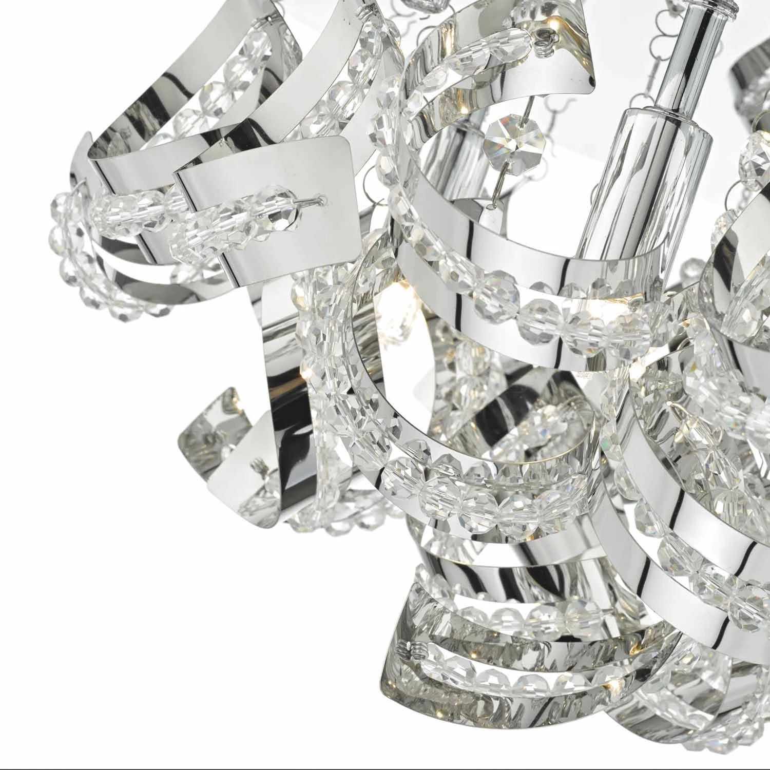 Mezen 5lt Flush Polished Chrome & Crystal Beads