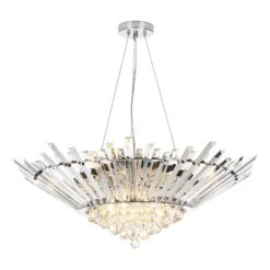 Nimbus 9 Light Chandelier Crystal And Polished Chrome