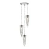 Nuala 3 Light Cluster Pendant Polished Chrome & Crystal