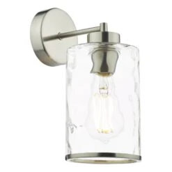 Olsen Wall Light Satin Chrome And Glass