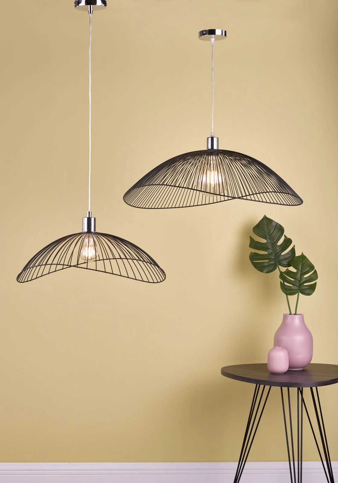 Onza Wire Easy Fit Pendant Shades Black (Twin Pack) - Image 7