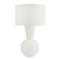 Perla Table Lamp Matt White With Shade
