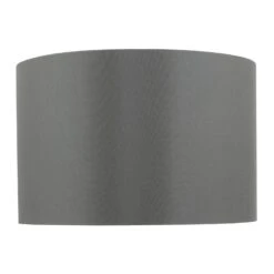 Quinn Grey Faux Silk Drum Shade 30cm