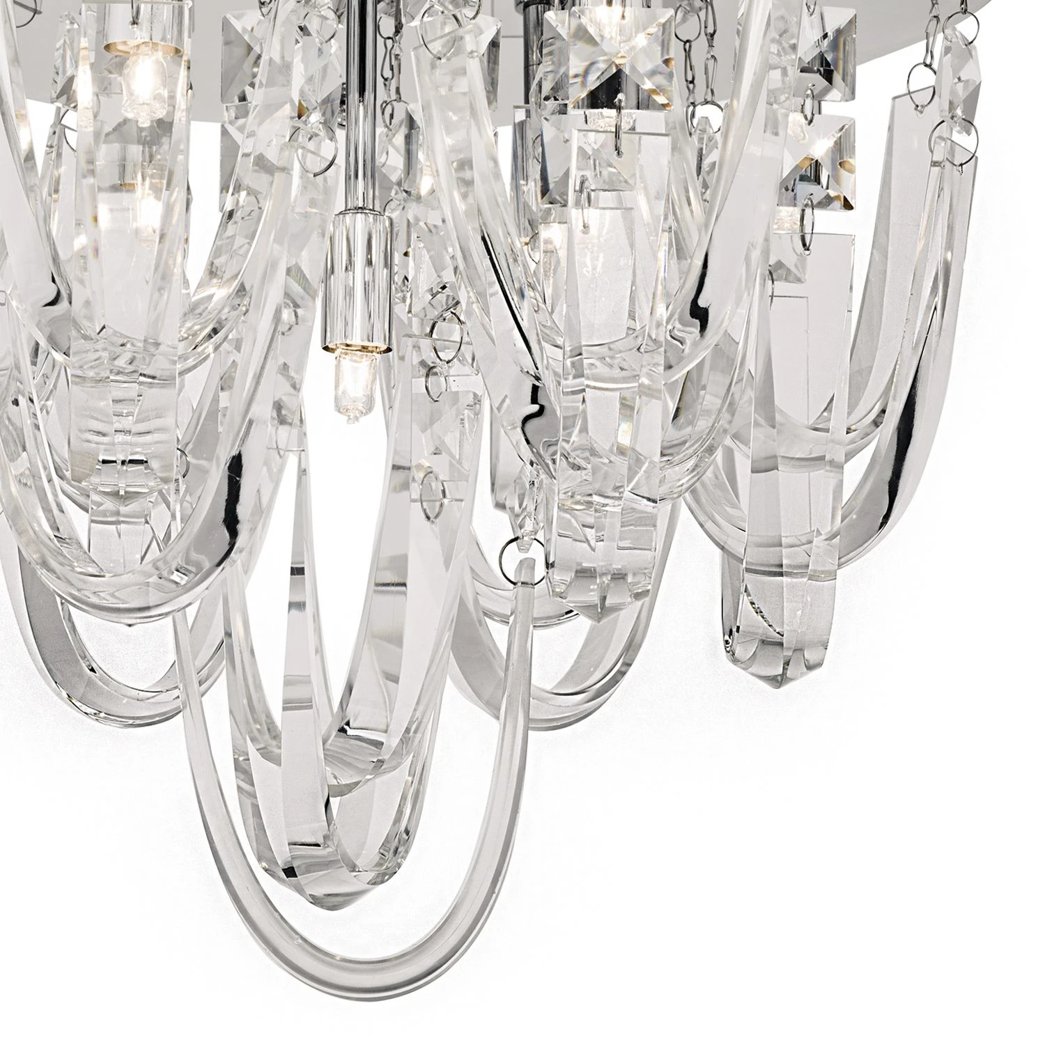 Roxanne Small 7 Light Flush Polished Chrome Crystal - Image 4