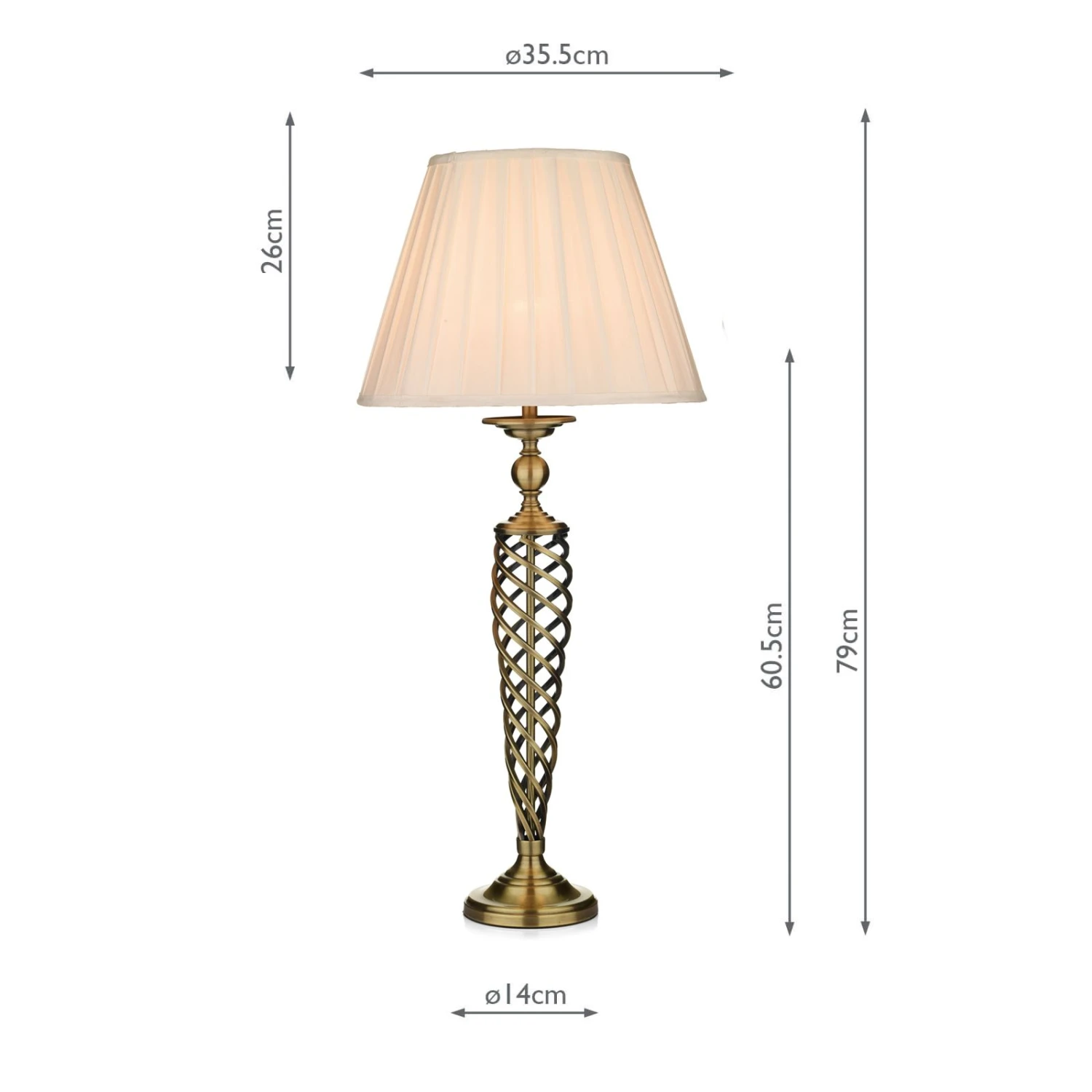 Siam Table Lamp Antique Brass With Shade (Multipack) - Image 5