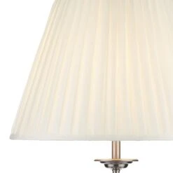 Siam Floor Lamp Satin Chrome With Shade (Multipack)