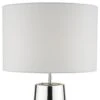Smokey Table Lamp Clear & Chrome Ombre Glass With Shade