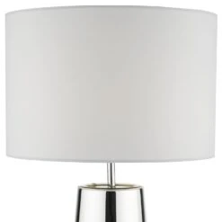 Smokey Table Lamp Clear & Chrome Ombre Glass With Shade