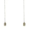 3 Light Antique Brass E27 Suspension With Clear Cable
