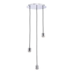 3 Light Polished Chrome E27 Suspension Cluster