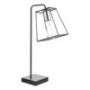 Tower Table Lamp Matt Black And Polished Chrome