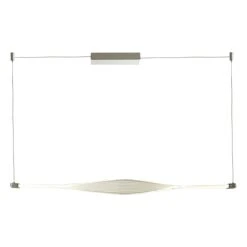 Twist Bar Pendant Acrylic Silver LED