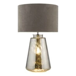 Wycliffe Table Lamp Smoked Glass With Shade