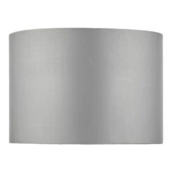 Yalena Grey Faux Silk Drum Shade 23cm