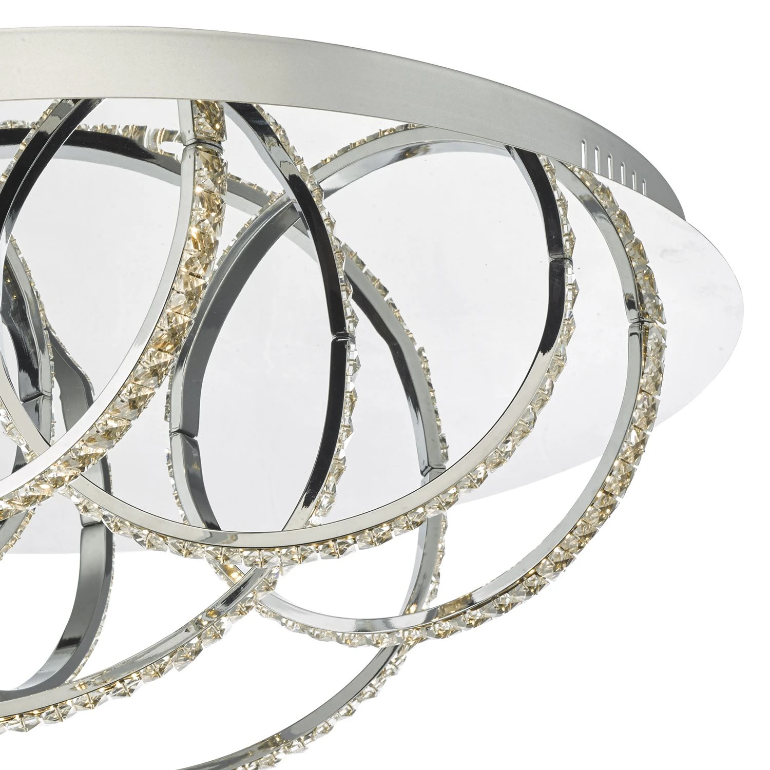 Zancara Large 7 Light Flush Polished Chrome Crystal LED - Image 3