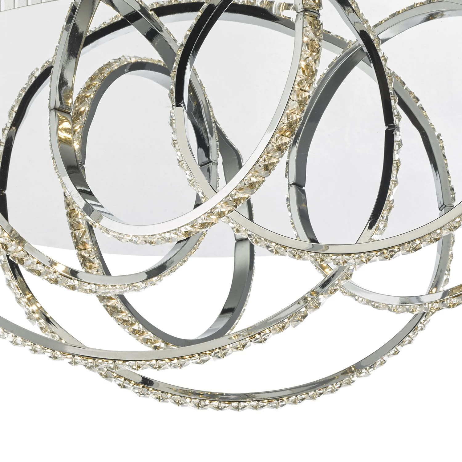 Zancara Large 7 Light Flush Polished Chrome Crystal LED - Image 4