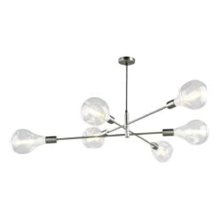 Alana 6 Light Pendant Satin Chrome