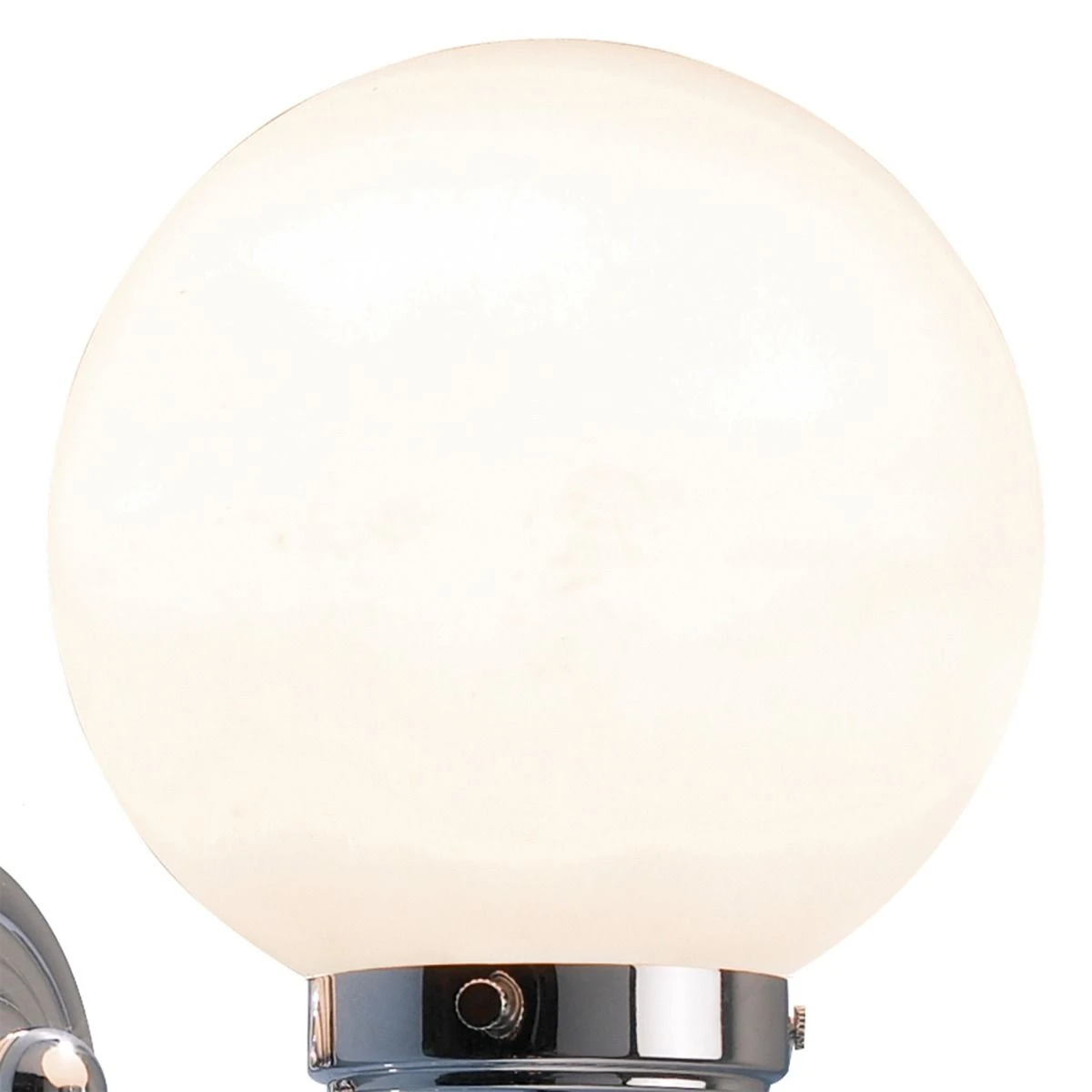 Barclay Bathroom Wall Light Polished Chrome Opal Glass IP44 - Image 4