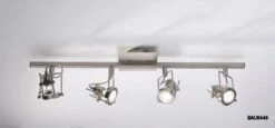 Bauhaus 4 Light Bar Spotlight Satin Chrome