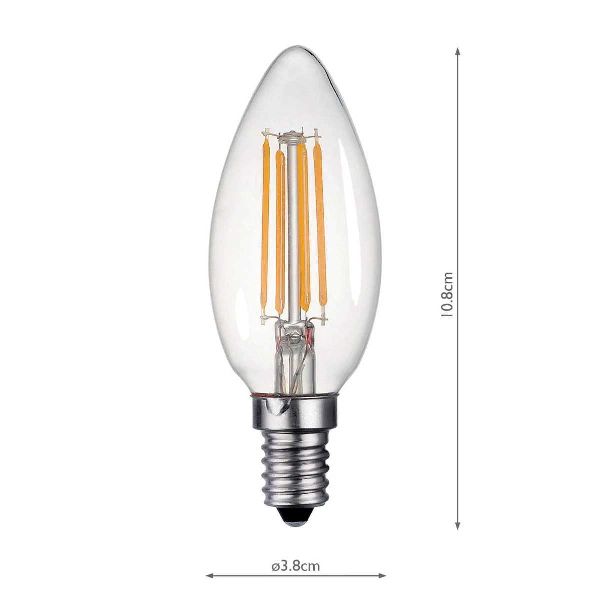 (Pack Of 5) LED Candle Light Bulb SES/E14 4W 400LM 4000K - Image 4