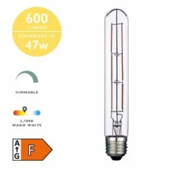 (Pack Of 5) LED Tube Light Bulb (Lamp) ES/E27 6W 600LM