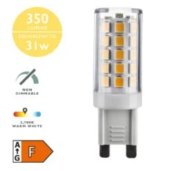(Pack Of 10) LED G9 Light Bulb (Lamp) 3.5W 350LM