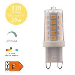 (Pack Of 10) LED G9 Light Bulb (Lamp) 3.5W 320LM