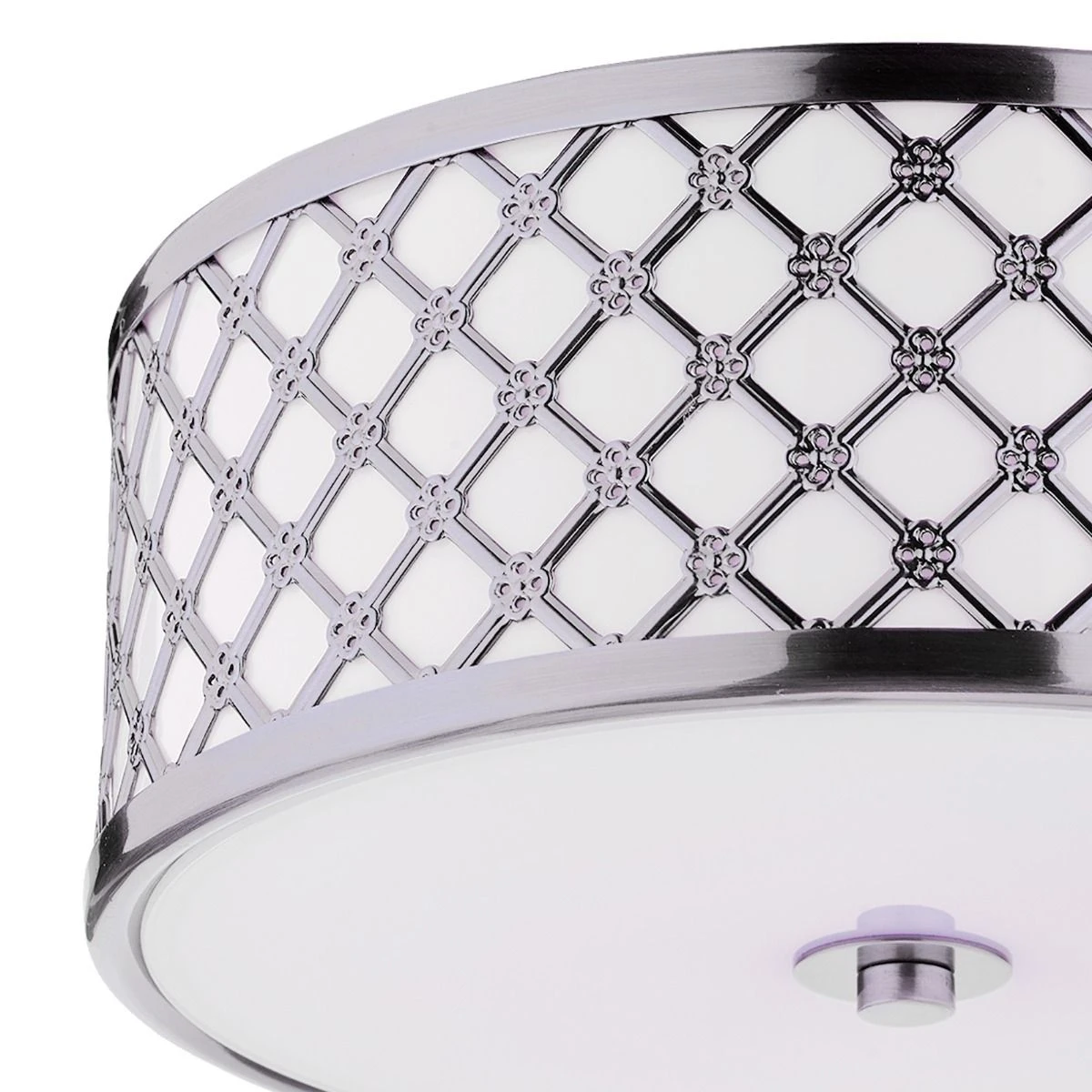 Civic Small 2 Light Flush Polished Chrome Frosted Glass - Image 2