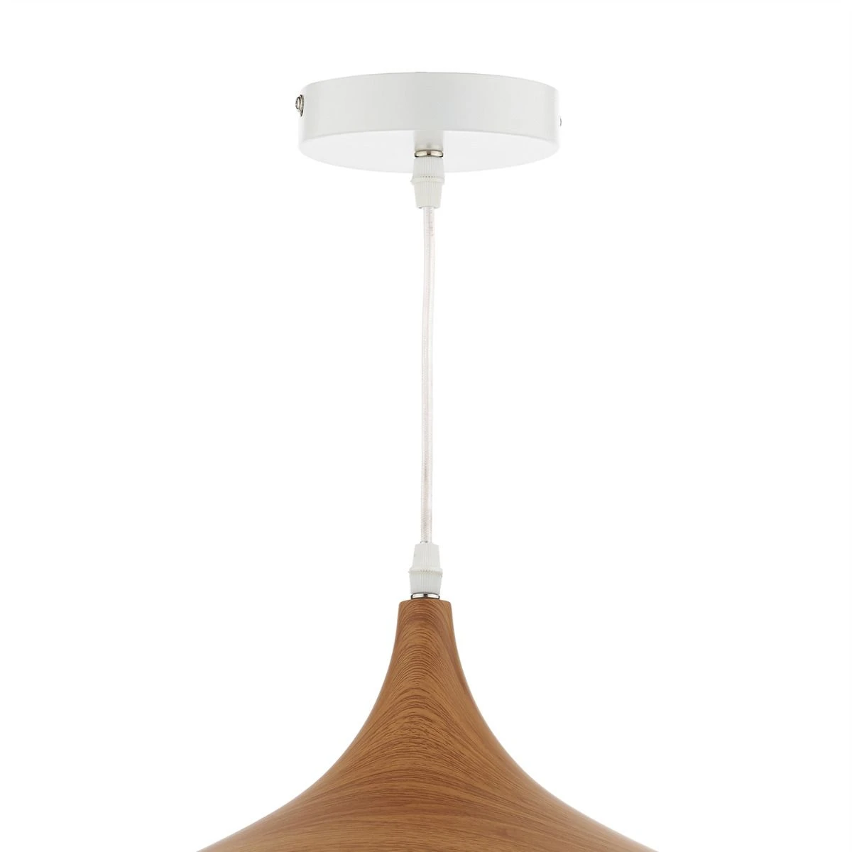 Gaucho 1 Light Pendant White Large - Image 3
