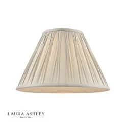 Laura Ashley Fenn Silk Empire Drum Shade Silver 30cm/12 Inch