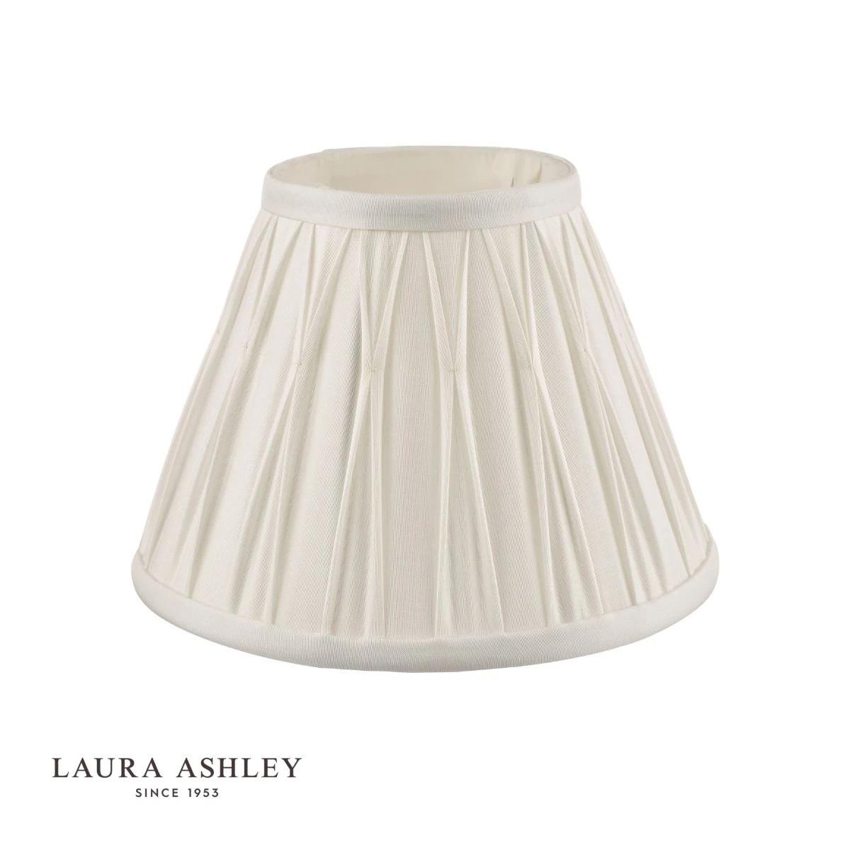 Laura Ashley Fenn Silk Empire Drum Shade White 20cm/8 Inch - Image 2