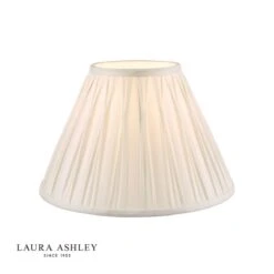 Laura Ashley Fenn Silk Empire Drum Shade White 30cm/12 Inch