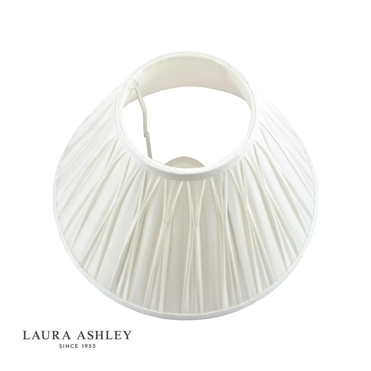 Laura Ashley Fenn Silk Empire Drum Shade White 30cm/12 Inch - Image 3