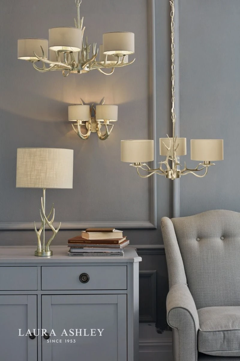 Laura Ashley Mulroy Antler Table Lamp Champagne Base Only - Image 6