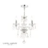 Laura Ashley Harriet 3 Light Crystal & Polished Chrome Chandelier