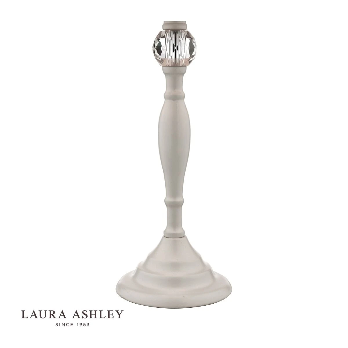 Laura Ashley Ellis Table Lamp Grey With Grey Shade - Image 4