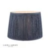 Laura Ashley Hemsley Pleated Silk Empire Drum Shade Midnight Blue 25cm/10 Inch