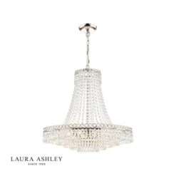 Laura Ashley Enid Grand 5lt Chandelier Polished Nickel & Cut Glass