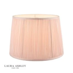 Laura Ashley Hemsley Pleated Silk Empire Drum Shade Pink 20cm/8 Inch