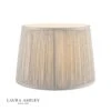 Laura Ashley Hemsley Pleated Silk Empire Drum Shade Silver 30cm/12 Inch