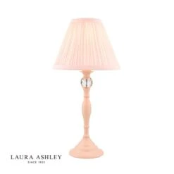 Laura Ashley Ellis Table Lamp Pink With Blush Shade
