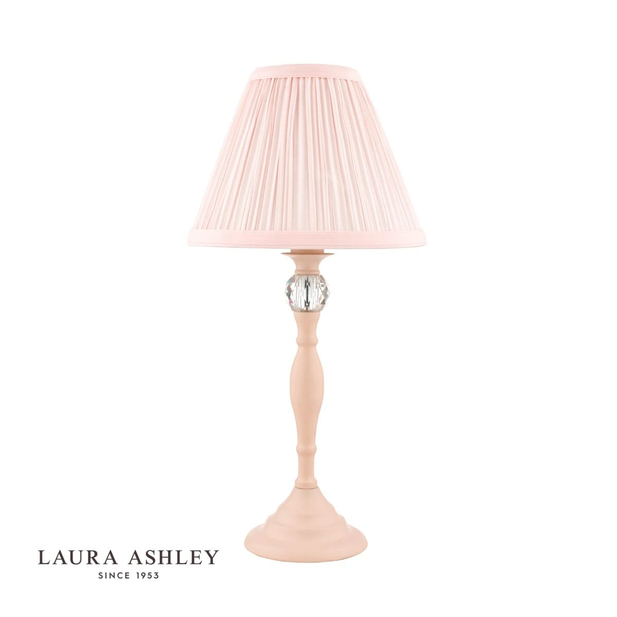 Laura Ashley Ellis Table Lamp Pink With Blush Shade - Image 2
